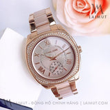 Michael Kors Bryn Rose Gold Dial Two Tone Steel Strap Watch for Women - MK6135