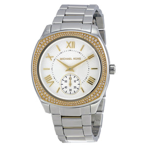 Buy Shop Michael Kors Bryn Silver Dial Silver Steel Strap Watch For Women - MK6277 USA Online