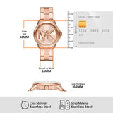 Buy Shop Michael Kors Brynn Analog Rose Gold Dial Rose Gold Steel Strap Watch For Women - MK7318 USA Online