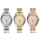 Buy Shop Michael Kors Byrn Quartz Gold Dial Gold Steel Strap Watch For Women - MK6134 USA Online