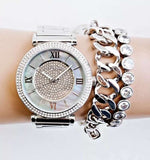 Buy Shop Michael Kors Caitlin Crystal Dial Silver Steel Strap Watch for Women - MK3331 USA Online