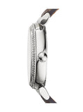 Buy Shop Michael Kors Caitlin Quartz Silver Dial Gray Leather Strap Watch For Women - MK2377 USA Online