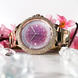 Buy Shop Michael Kors Camille Analog Pink Dial Rose Gold Steel Strap Watch for Women - MK7340 USA Online