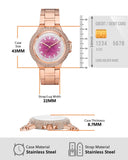 Buy Shop Michael Kors Camille Analog Pink Dial Rose Gold Steel Strap Watch for Women - MK7340 USA Online