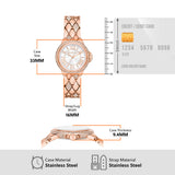 Buy Shop Michael Kors Camille Analog Silver Dial Rose Gold Steel Strap Watch for Women - MK4810 USA Online
