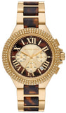 Buy Shop Michael Kors Camille Chronograph Brown Dial Two Tone Steel Strap Watch For Women - MK7269 USA Online