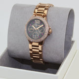Buy Shop Michael Kors Camille Chronograph Grey Dial Rose Gold Steel Strap Watch For Women - MK6983 USA Online