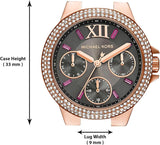 Buy Shop Michael Kors Camille Chronograph Grey Dial Rose Gold Steel Strap Watch For Women - MK6983 USA Online