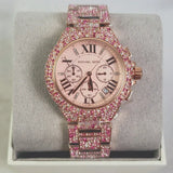 Buy Shop Michael Kors Camille Chronograph Mother of Pearl Dial Rose Gold Steel Strap Watch for Women - MK7272 USA Online