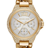 Buy Shop Michael Kors Camille Chronograph Silver Dial Gold Steel Strap Watch for Women - MK6842 USA Online