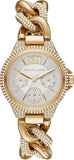 Buy Shop Michael Kors Camille Chronograph Silver Dial Gold Steel Strap Watch for Women - MK6842 USA Online