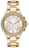 Buy Shop Michael Kors Camille Chronograph White Dial Gold Steel Strap Watch For Women - MK6994 USA Online