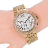 Buy Shop Michael Kors Camille Chronograph White Dial Rose Gold Steel Strap Watch for Women - MK5636 USA Online