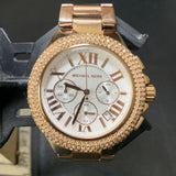 Buy Shop Michael Kors Camille Chronograph White Dial Rose Gold Steel Strap Watch for Women - MK5636 USA Online
