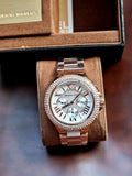 Buy Shop Michael Kors Camille Chronograph White Dial Rose Gold Steel Strap Watch for Women - MK5636 USA Online
