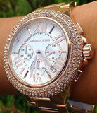 Buy Shop Michael Kors Camille Chronograph White Dial Rose Gold Steel Strap Watch for Women - MK5636 USA Online