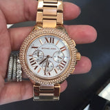 Buy Shop Michael Kors Camille Chronograph White Dial Rose Gold Steel Strap Watch for Women - MK5636 USA Online