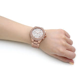 Buy Shop Michael Kors Camille Chronograph White Dial Rose Gold Steel Strap Watch For Women - MK6995 USA Online
