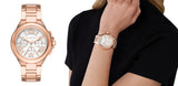 Buy Shop Michael Kors Camille Chronograph White Dial Rose Gold Steel Strap Watch For Women - MK7271 USA Online