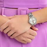 Buy Shop Michael Kors Camille Chronograph White Dial Silver Steel Strap Watch For Women - MK7198 USA Online