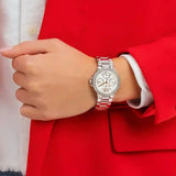 Buy Shop Michael Kors Camille Chronograph White Dial Silver Steel Strap Watch For Women - MK7198 USA Online