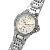 Buy Shop Michael Kors Camille Chronograph White Dial Silver Steel Strap Watch For Women - MK7198 USA Online