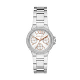 Buy Shop Michael Kors Camille Chronograph White Dial Silver Steel Strap Watch For Women - MK7198 USA Online