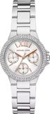 Buy Shop Michael Kors Camille Chronograph White Dial Silver Steel Strap Watch For Women - MK7198 USA Online