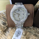 Buy Shop Michael Kors Camille Crystal Pave Dial Silver Steel Strap Watch for Women - MK5869 USA Online