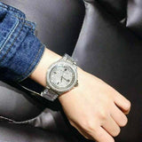 Buy Shop Michael Kors Camille Crystal Pave Dial Silver Steel Strap Watch for Women - MK5869 USA Online