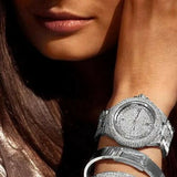 Buy Shop Michael Kors Camille Crystal Pave Dial Silver Steel Strap Watch for Women - MK5869 USA Online