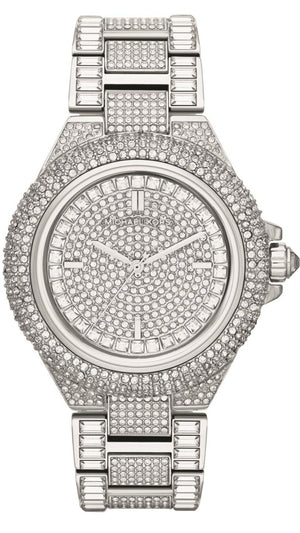 Buy Shop Michael Kors Camille Crystal Pave Dial Silver Steel Strap Watch for Women - MK5869 USA Online