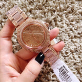 Buy Shop Michael Kors Camille Crystal Rose Gold Dial Rose Gold Steel Strap Watch for Women - MK5862 USA Online