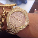 Buy Shop Michael Kors Camille Crystal Rose Gold Dial Rose Gold Steel Strap Watch for Women - MK5862 USA Online