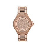 Buy Shop Michael Kors Camille Crystal Rose Gold Dial Rose Gold Steel Strap Watch for Women - MK5862 USA Online