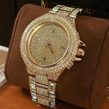 Buy Shop Michael Kors Camille Diamonds Gold Dial Gold Steel Strap Watch for Women - MK5720 USA Online