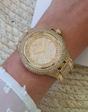 Buy Shop Michael Kors Camille Diamonds Gold Dial Gold Steel Strap Watch for Women - MK5720 USA Online