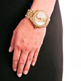 Buy Shop Michael Kors Camille Diamonds Gold Dial Gold Steel Strap Watch for Women - MK5720 USA Online