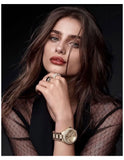 Buy Shop Michael Kors Camille Diamonds Gold Dial Gold Steel Strap Watch for Women - MK5720 USA Online