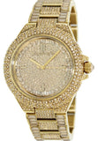 Buy Shop Michael Kors Camille Diamonds Gold Dial Gold Steel Strap Watch for Women - MK5720 USA Online