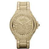 Buy Shop Michael Kors Camille Diamonds Gold Dial Gold Steel Strap Watch for Women - MK5720 USA Online
