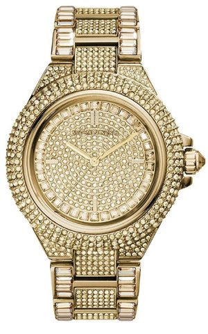 Buy Shop Michael Kors Camille Diamonds Gold Dial Gold Steel Strap Watch for Women - MK5720 USA Online