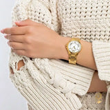 Buy Shop Michael Kors Camille Quartz White Dial Gold Steel Strap Watch For Women - MK7255 USA Online