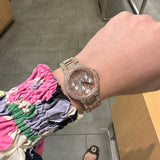 Buy Shop Michael Kors Camille Multifunction Crystals Rose Gold Dial Rose Gold Steel Strap Watch For Women - MK6997 USA Online