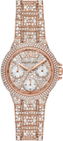 Buy Shop Michael Kors Camille Multifunction Crystals Rose Gold Dial Rose Gold Steel Strap Watch For Women - MK6997 USA Online