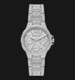 Buy Shop Michael Kors Camille Multifunction Crystals Silver Dial Silver Steel Strap Watch For Women - MK6996 USA Online
