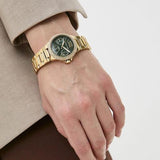 Buy Shop Michael Kors Camille Multifunction Green Dial Gold Steel Strap Watch For Women - MK6981 USA Online