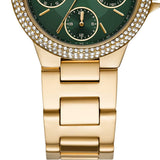 Buy Shop Michael Kors Camille Multifunction Green Dial Gold Steel Strap Watch For Women - MK6981 USA Online