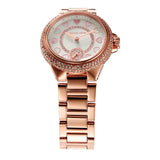 Buy Shop Michael Kors Camille Multifunction White Dial Rose Gold Steel Strap Watch For Women - MK4700 USA Online