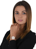 Buy Shop Michael Kors Camille Multifunction White Dial Rose Gold Steel Strap Watch For Women - MK6845 USA Online